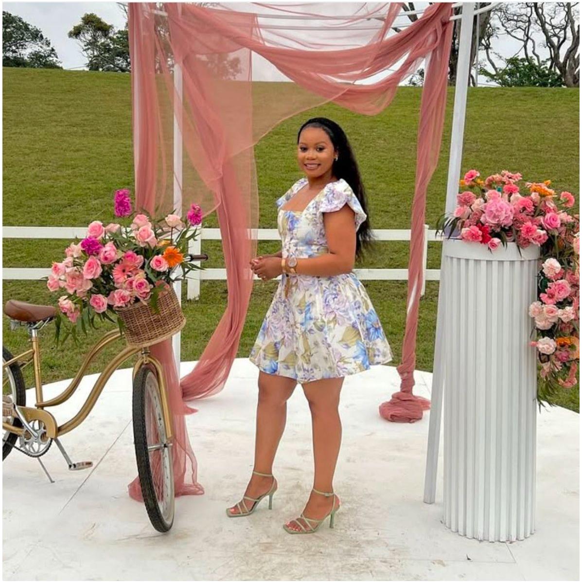 Floral Square Neck Mini Dress