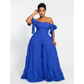 Slash Neck Off-Shoulder Wide Leg Jumpsuits