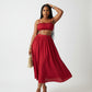 Sleeveless Sleeve Crop Top & Skirt Set.