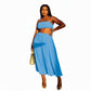 Sleeveless Sleeve Crop Top & Skirt Set.