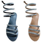 Spiral Twisted strap Flat Sandals