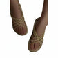 Spresa Mink Thick Soled Rope Sandals