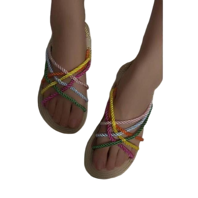 Spresa Mink Thick Soled Rope Sandals