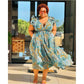Plus Size Printed Fabric Maxi Dress