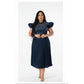 Plus Size Elegant Formal Pleated Dress