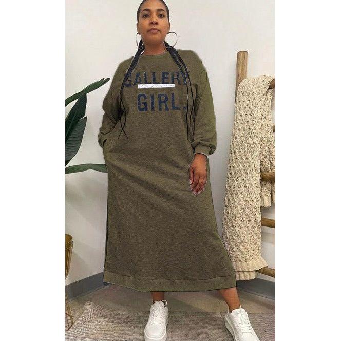 Graphic Drop Shoulder Tee Dress