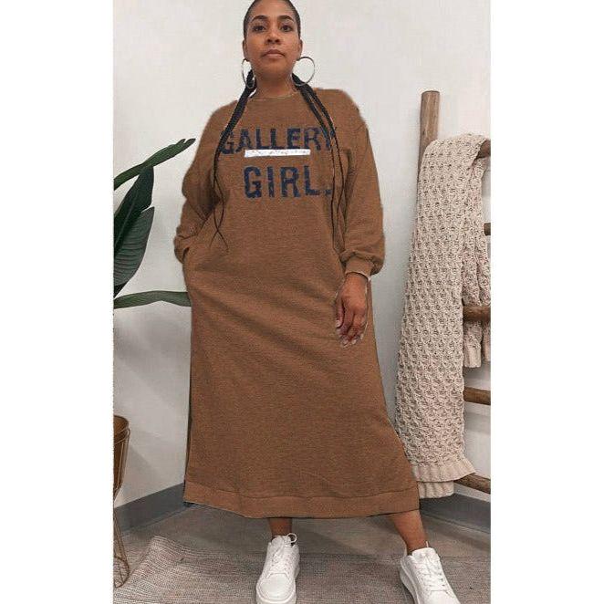 Graphic Drop Shoulder Tee Dress