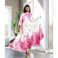 Butterfly Print Long Sleeve Maxi Dress