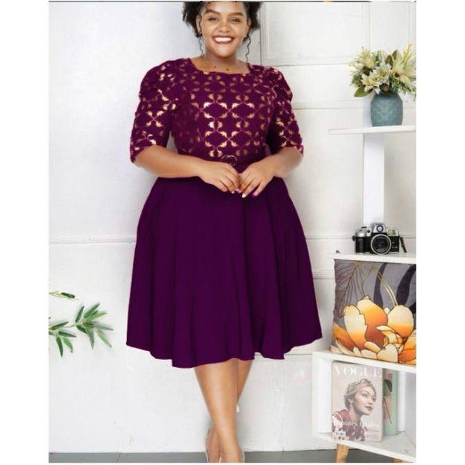 Printed Vintage Midi Dress