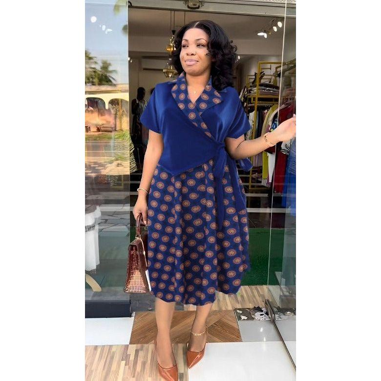 Floral Printed Elegant Midi Dress