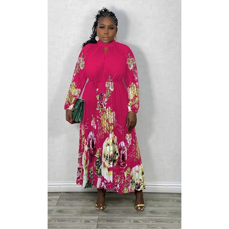 Floral Gown Elegant Midi Dress