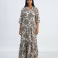 Jungle print Kaftan Maxi Dress