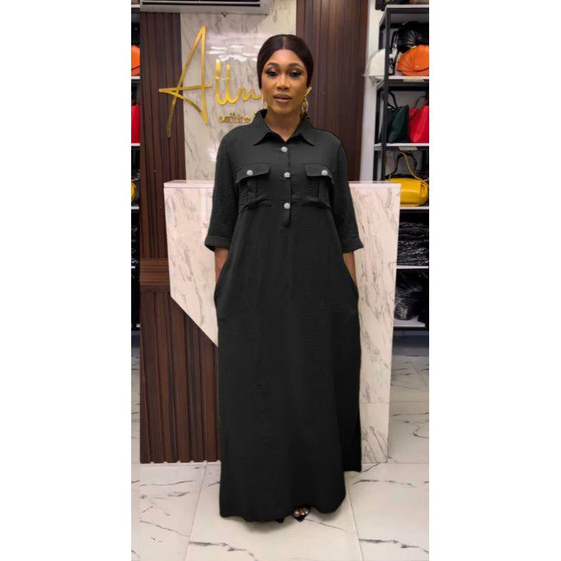 Solid Color Sexy Gown Maxi Dress