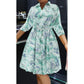 Floral Elegant Printed Half Sleeve Daily Wear Dress