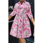 Floral Elegant Printed Half Sleeve Daily Wear Dress