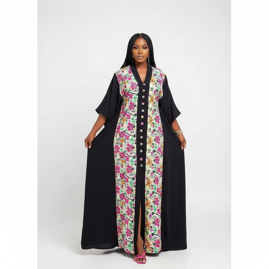 Floral Maxi Shirt Dress