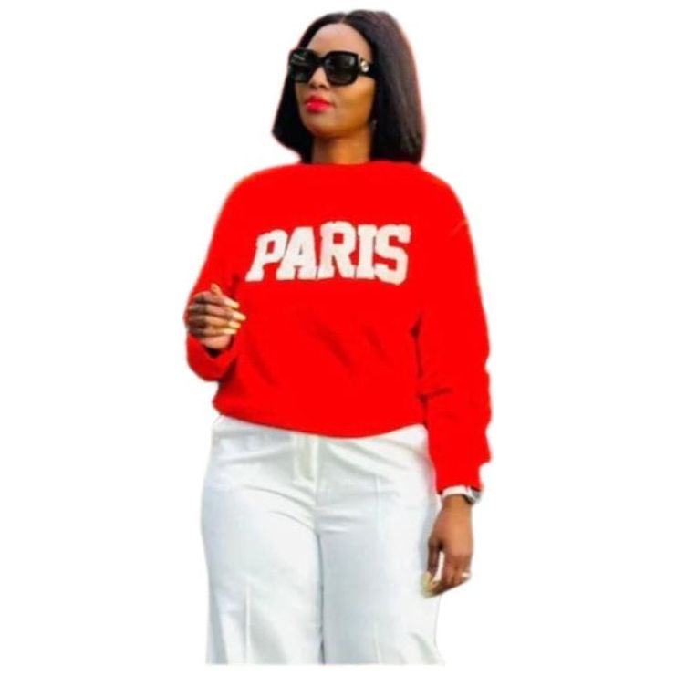 Round Neck Paris France Gift Sweatshirt Top.