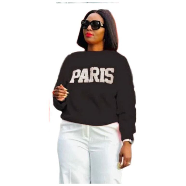Round Neck Paris France Gift Sweatshirt Top.