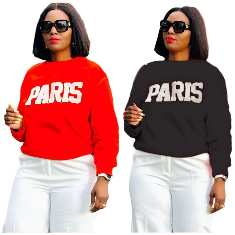Round Neck Paris France Gift Sweatshirt Top.