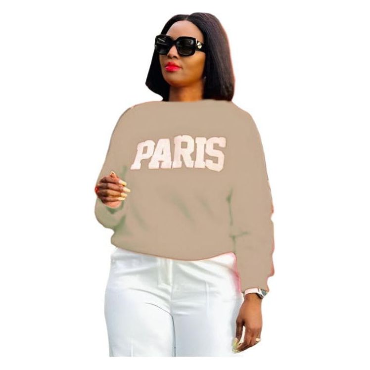 Round Neck Paris France Gift Sweatshirt Top.