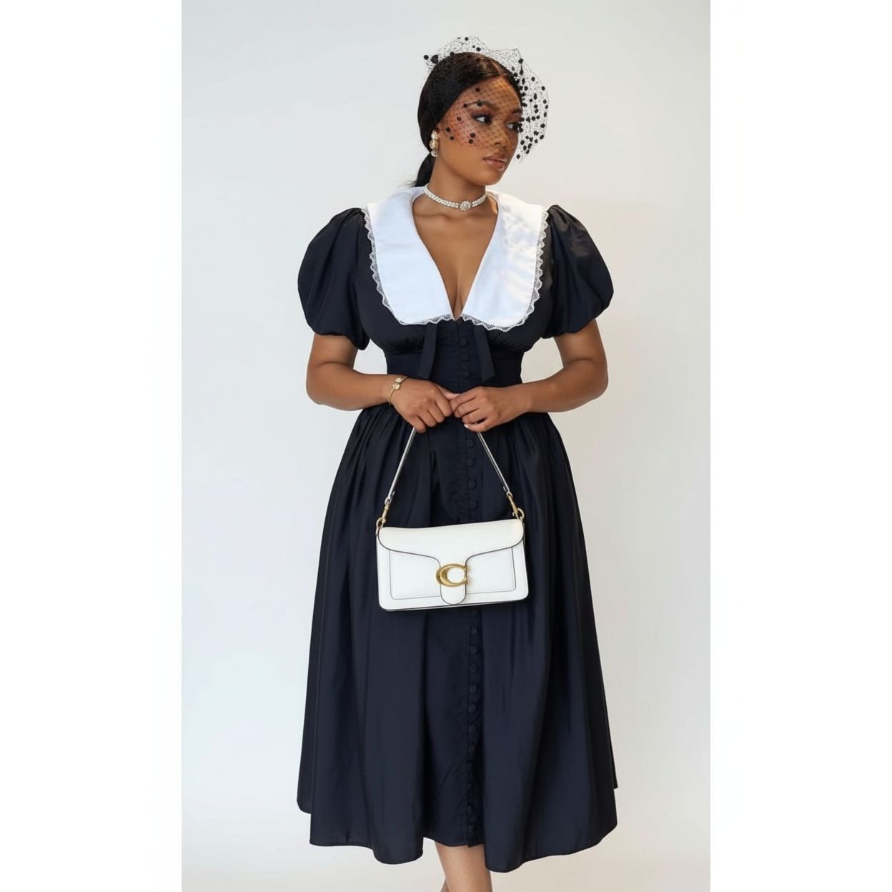 Fashion Chic Short Sleeve Midi Dress