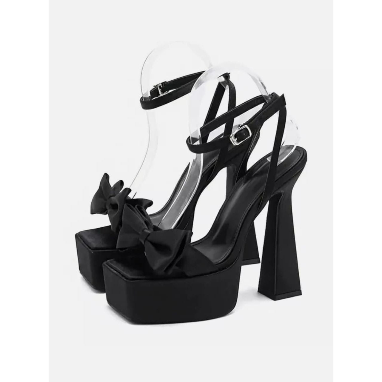 Silk Butterfly-knot Decor Buckle Strap Sandals