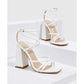 Criss Cross Heeled Ankle Strap Sandals