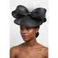 Elegant Beauty Black Bow Perched hat