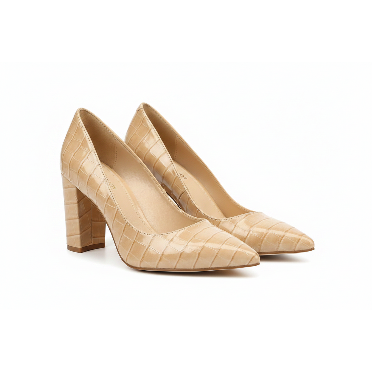 Elegant Stone Pattern Pumps Pointed Toe Shoe