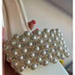 Transparent Glass Heels Shining Pearl Sandals