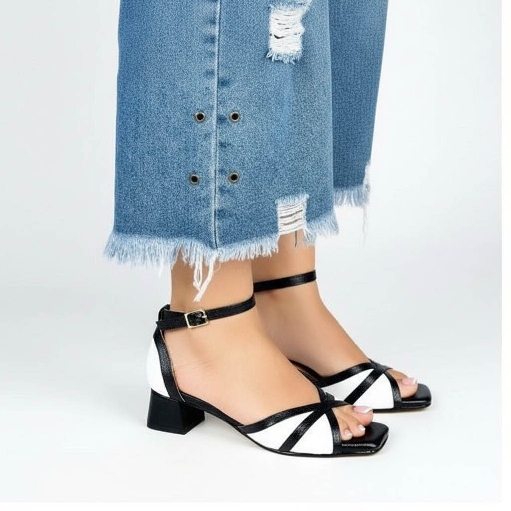 Cross-Strap High Heel Sandals