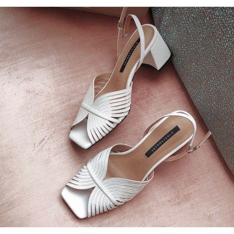 Pointy Slingback Mesh Inset Pumps