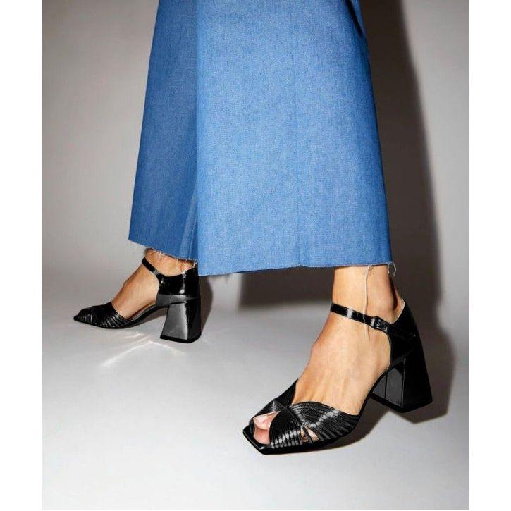 Pointy Slingback Mesh Inset Pumps