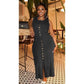 Sleeveless Button Down Knitted Long Bodycon Dresses