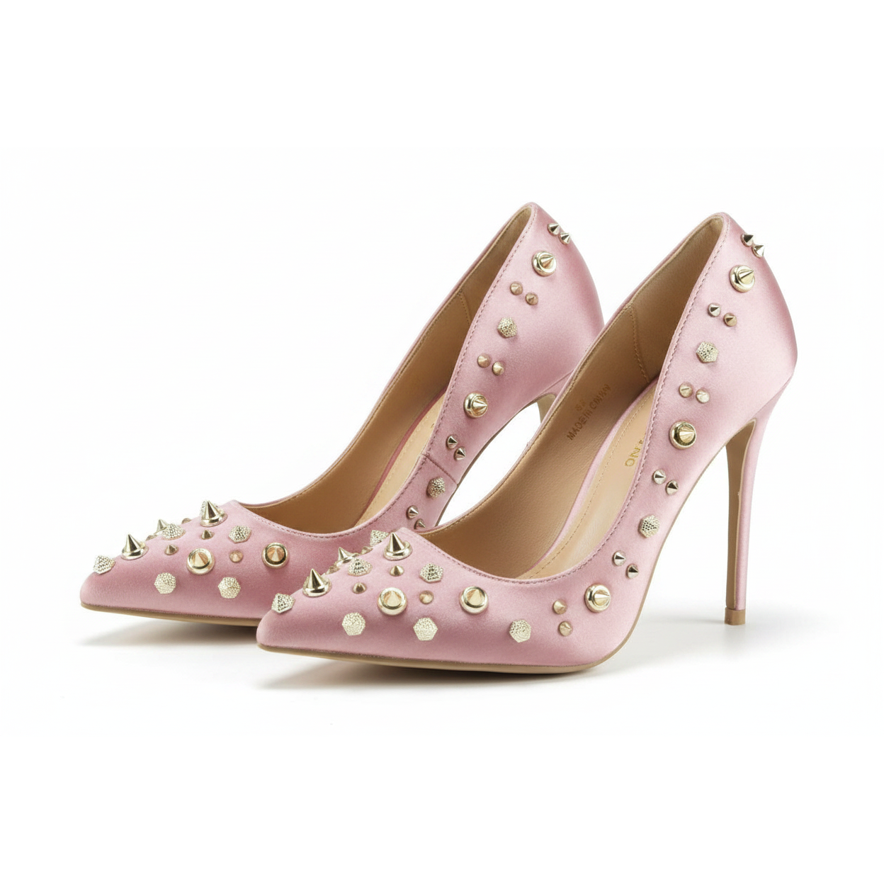 Sexy Leather Spikes Stiletto High Heel Pumps