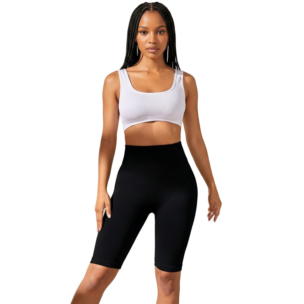 Short Cropped Outfits Spots Yoga Ladies Pants