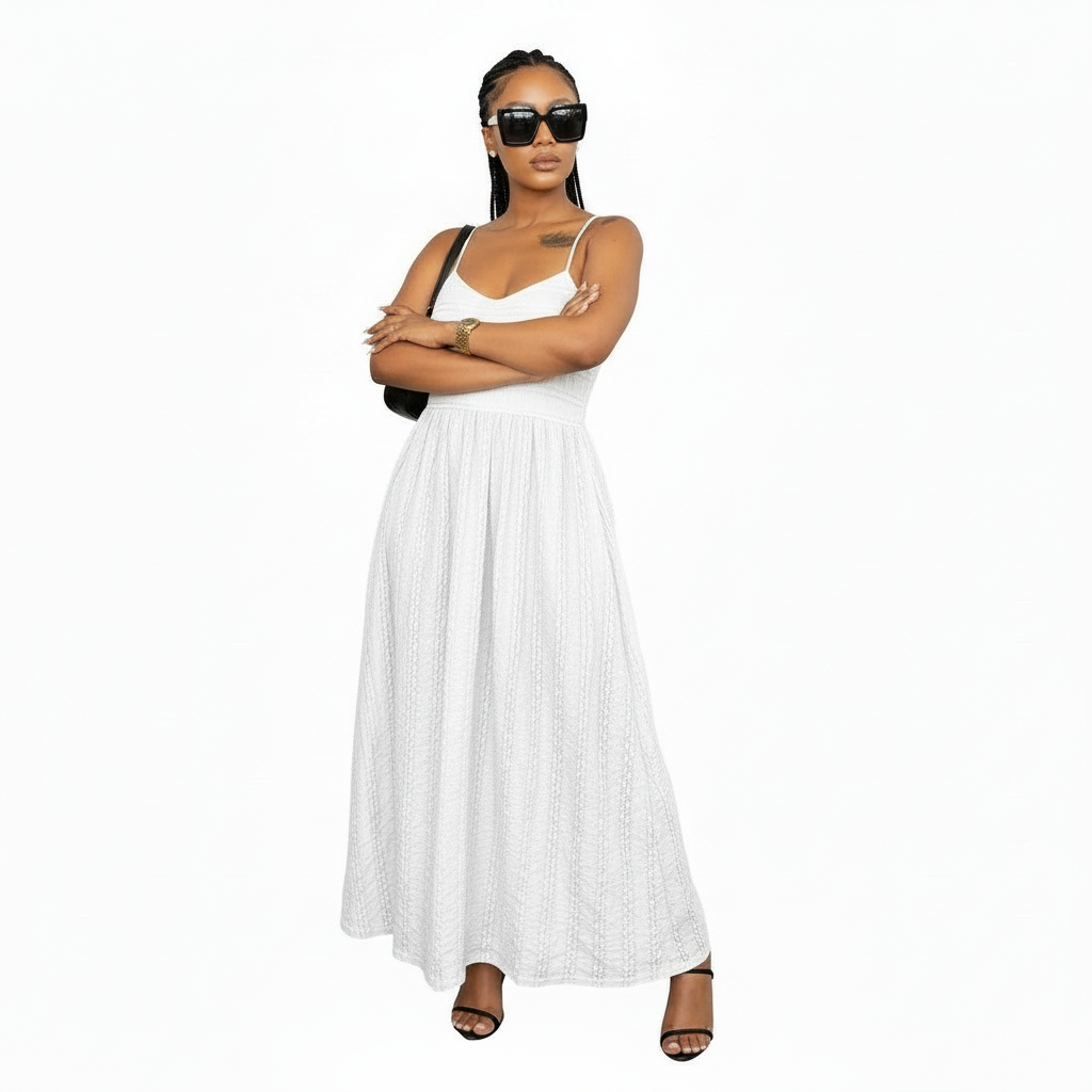 Sleeveless Square Neck Formal Sexy Maxi Dress