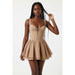 Sleeveless Sweetheart A-line Mini Dress.