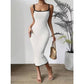 Sleeveless Square Neck Bodycon Maxi Dress