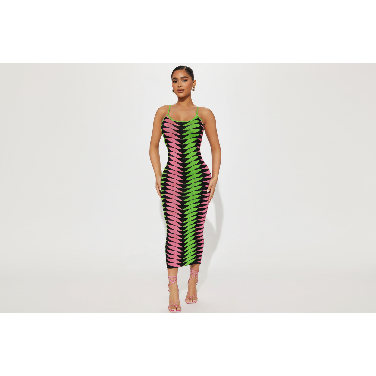 Sleeveless Summer Sexy Geo Print Bodycon Dress