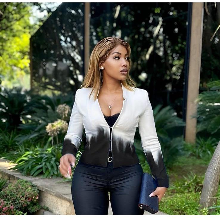 Floral Print Open Front Long Sleeve Blazer Top