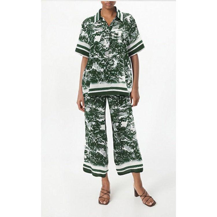 Printed T-Shirts Bodycon Wide Leg Pants Outfits Set