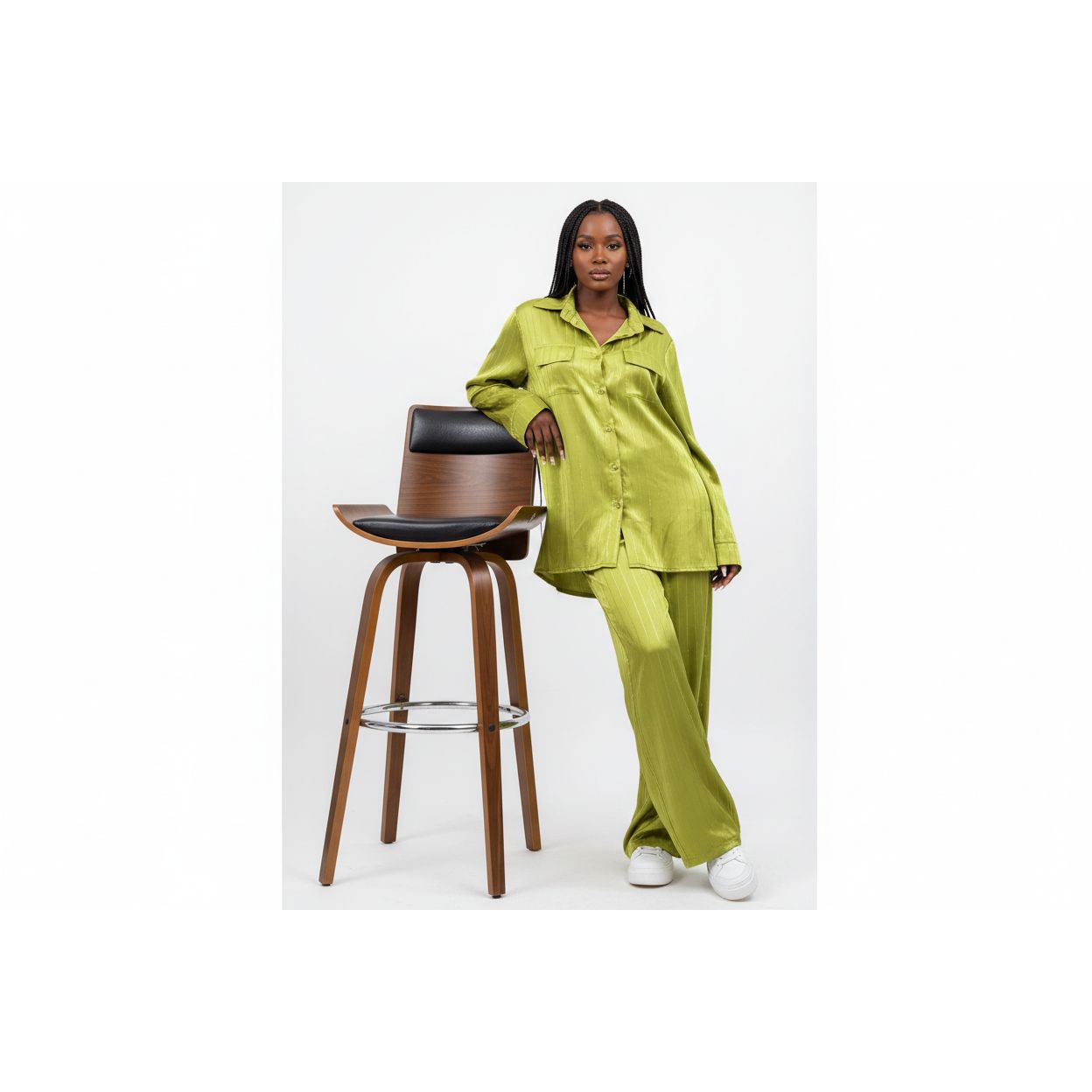 Sequin shirt and pants set