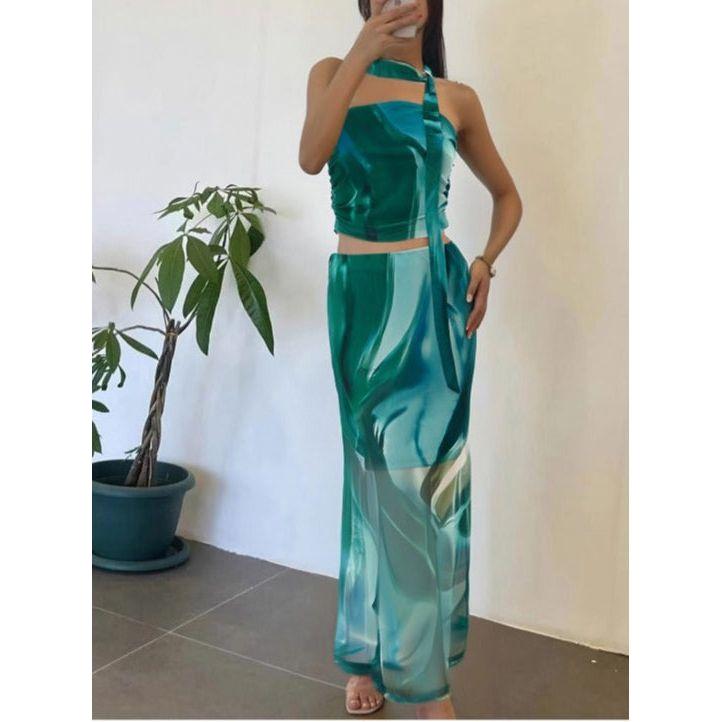 Floral Print Casual Slip 2 Piece Set Outfits