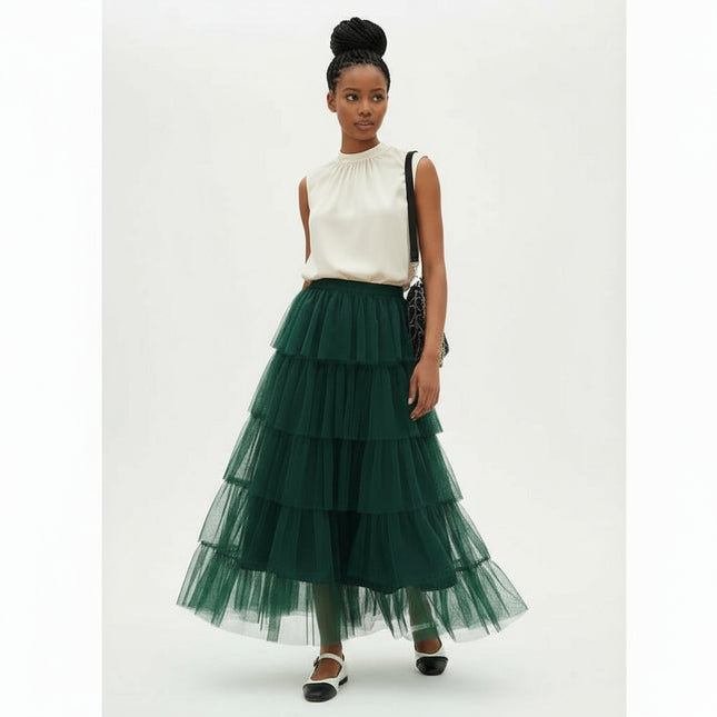 Ruffle Layered Maxi Skirts – YELLOW SUB TRADING