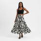 Frenchy Plus Floral Print Ruffle Hem Skirt