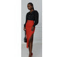 Formal Front Slit Midi Skirt