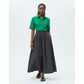 Elasticated Poplin Midi Skirt