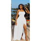 Spagheti Strap Split Midi Dress