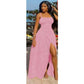 Spagheti Strap Split Midi Dress